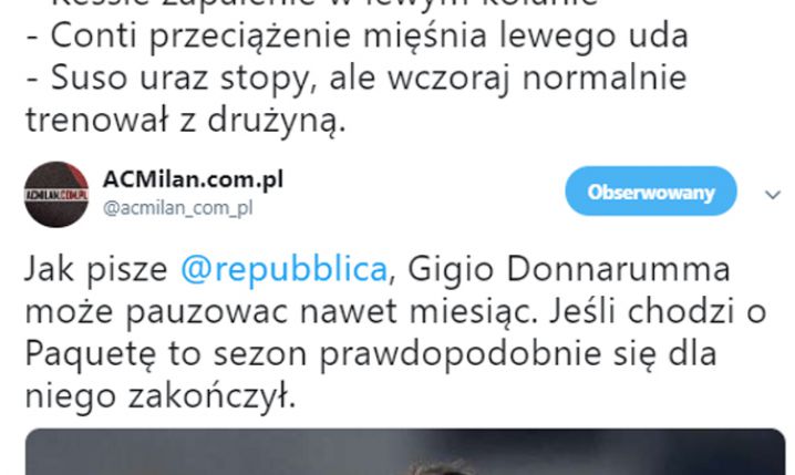 FATALNA wiadomość dla Milanu!